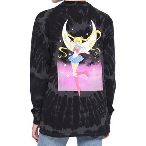 Sailor Moon Usagi Black Wash Long-Sleeve Girls T-Shirt